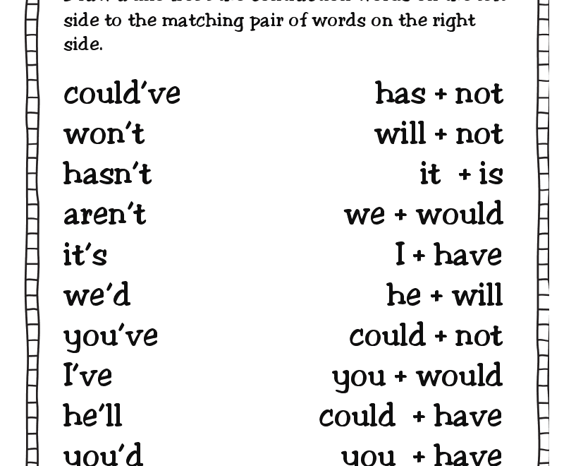 Discover 10 Contractions And Contractions Worksheets 2nd Grade Ideas Contractions Activities For Grade 2 Second Grade Contractions Contractions Worksheets 1st Grade And More