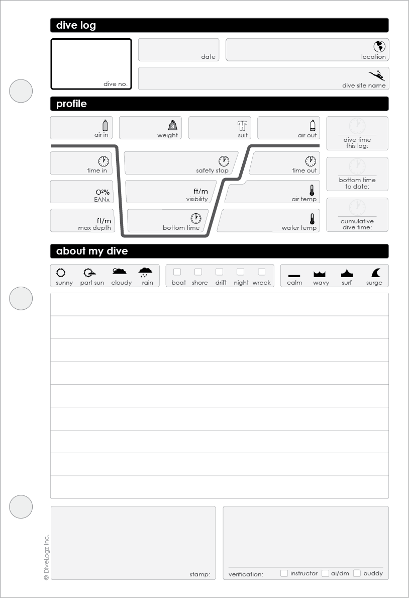 Dive Logs Custom Printed Dive Logs Branded Diving Logs Dive Logs Custom Printed Dive Logs Branded Diving Logs