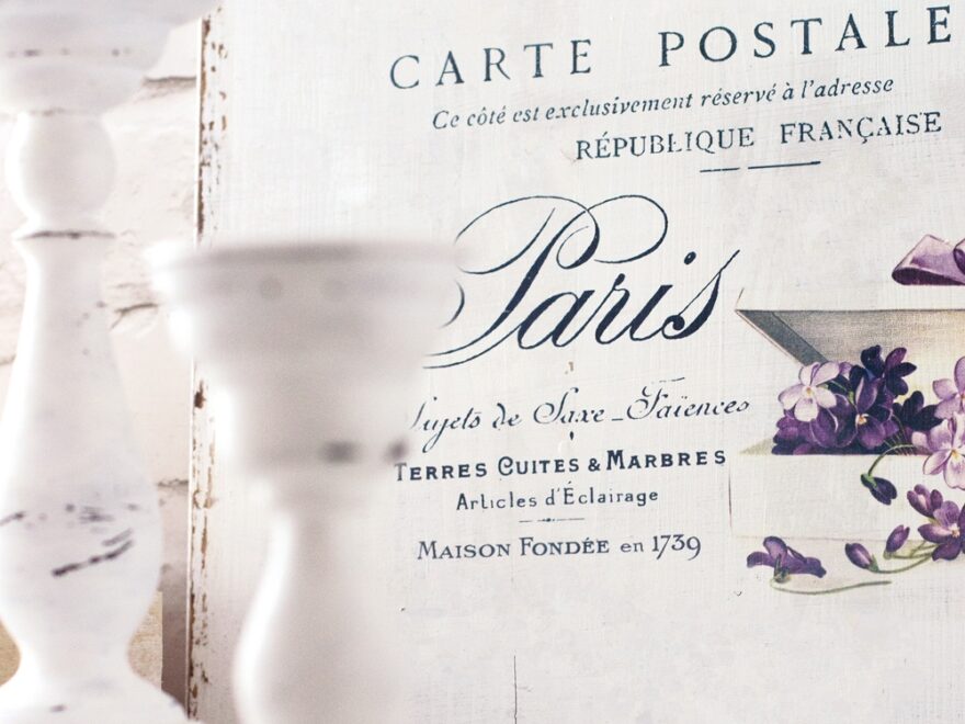 DIY French Sign With Fancy Violets Free Printable