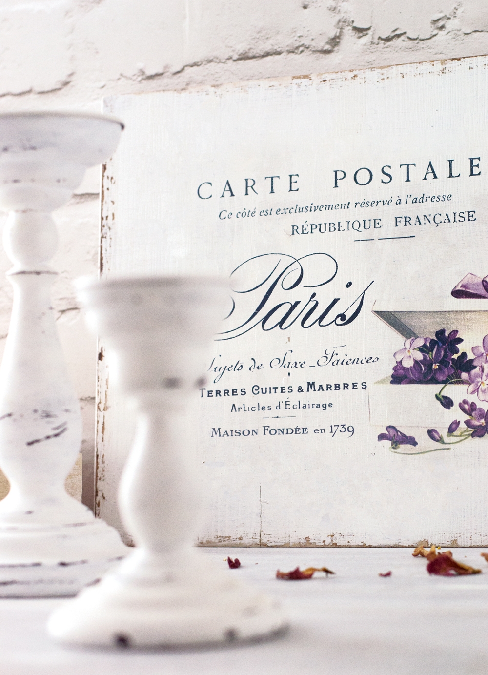 DIY French Sign With Fancy Violets Free Printable DIY French Sign With Fancy Violets Free Printable