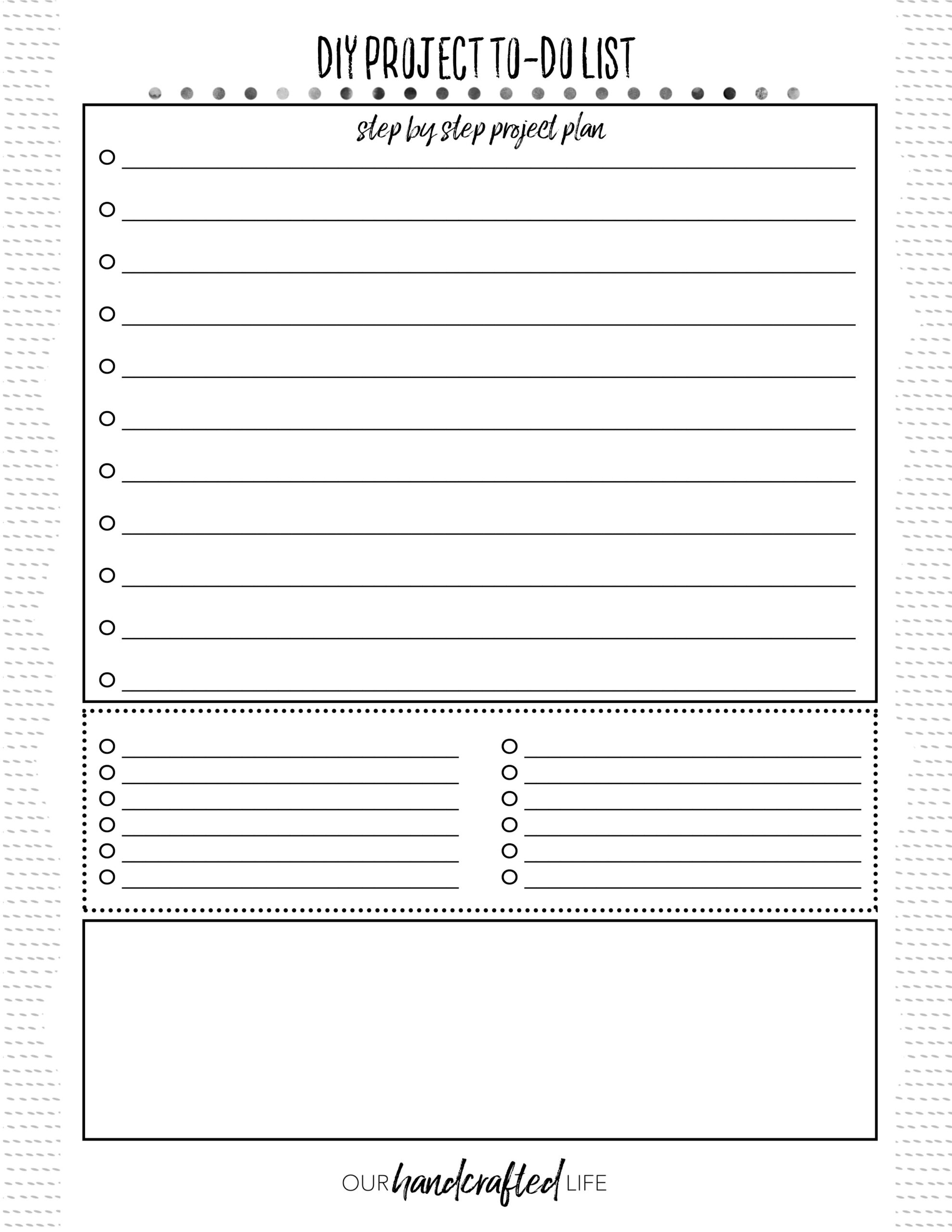 Printables Free Project List