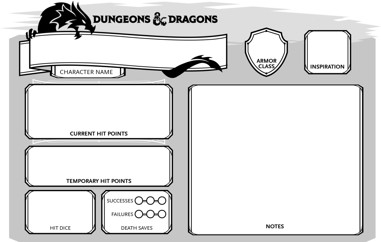 D&D 5e Printable Combat Guide