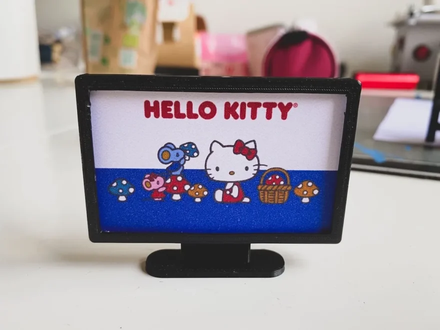 DollHouse TV commutable Screen With Template By 6Track Download Free STL Model Printables