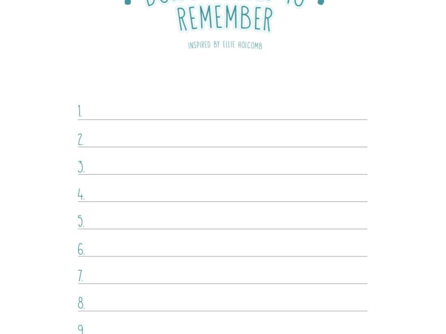 Don t Forget To Remember Free Printable IMOM