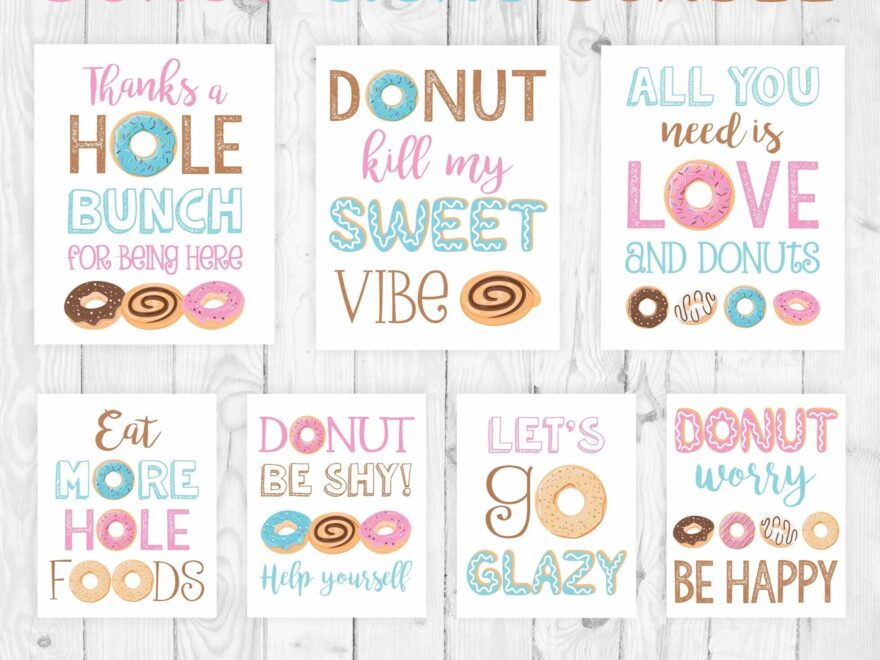 Donuts Signs Bundle Printable Donut Party Signs Donut Birthday Decor Donut Shower Signs Donut Bar Sign Doughnut Party Donuts Bundle 325 Etsy