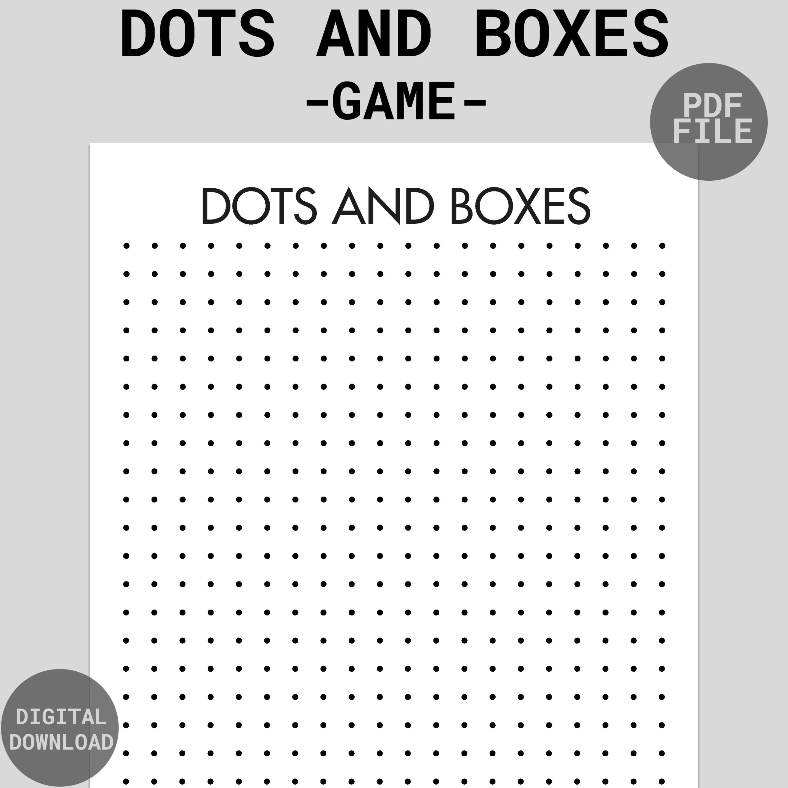 Dots And Boxes Game Printable Dots Game Classic Board Game Printable Dots And Boxes Road Trip Game Pigs In A Pen Printable Game Etsy Dots And Boxes Game Printable Dots Game Classic Board Game Printable Dots And Boxes Road Trip Game Pigs In A Pen Printable Game Etsy