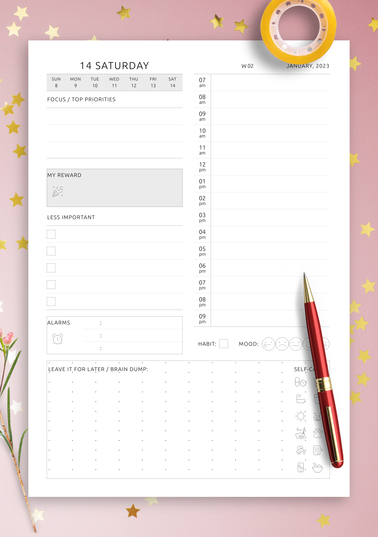 Adhd Planner Printable Free Adhd Planner Printable Free