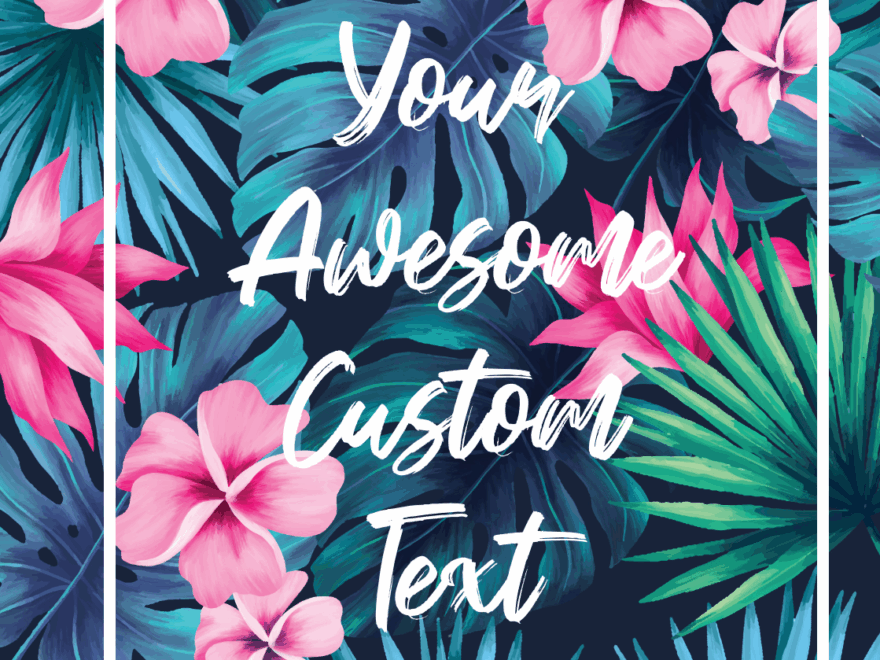 Download Printable Tropical Flowers Planner Cover PDF