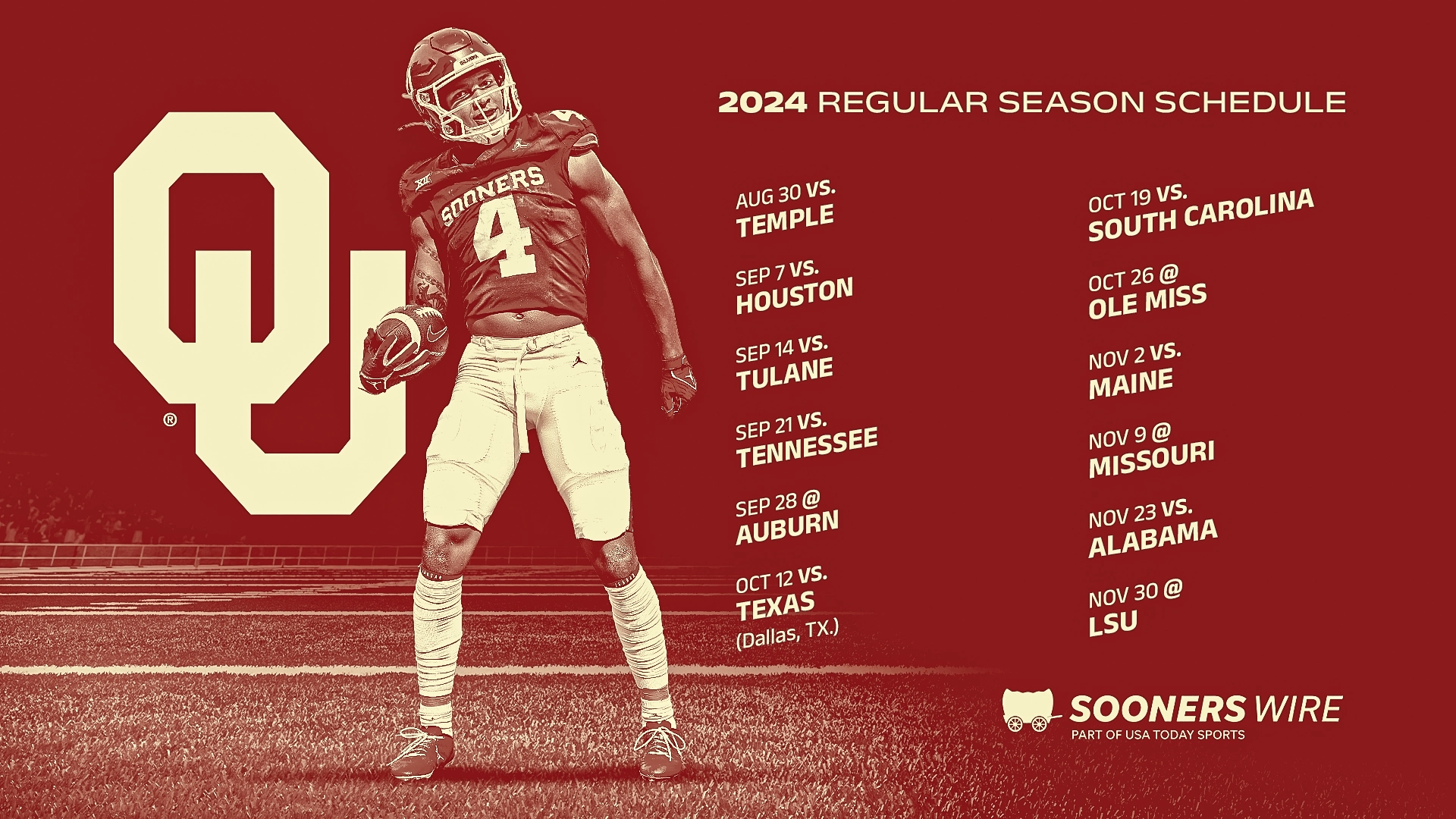 Downloadable 2024 Oklahoma Sooners Football Schedule Downloadable 2024 Oklahoma Sooners Football Schedule