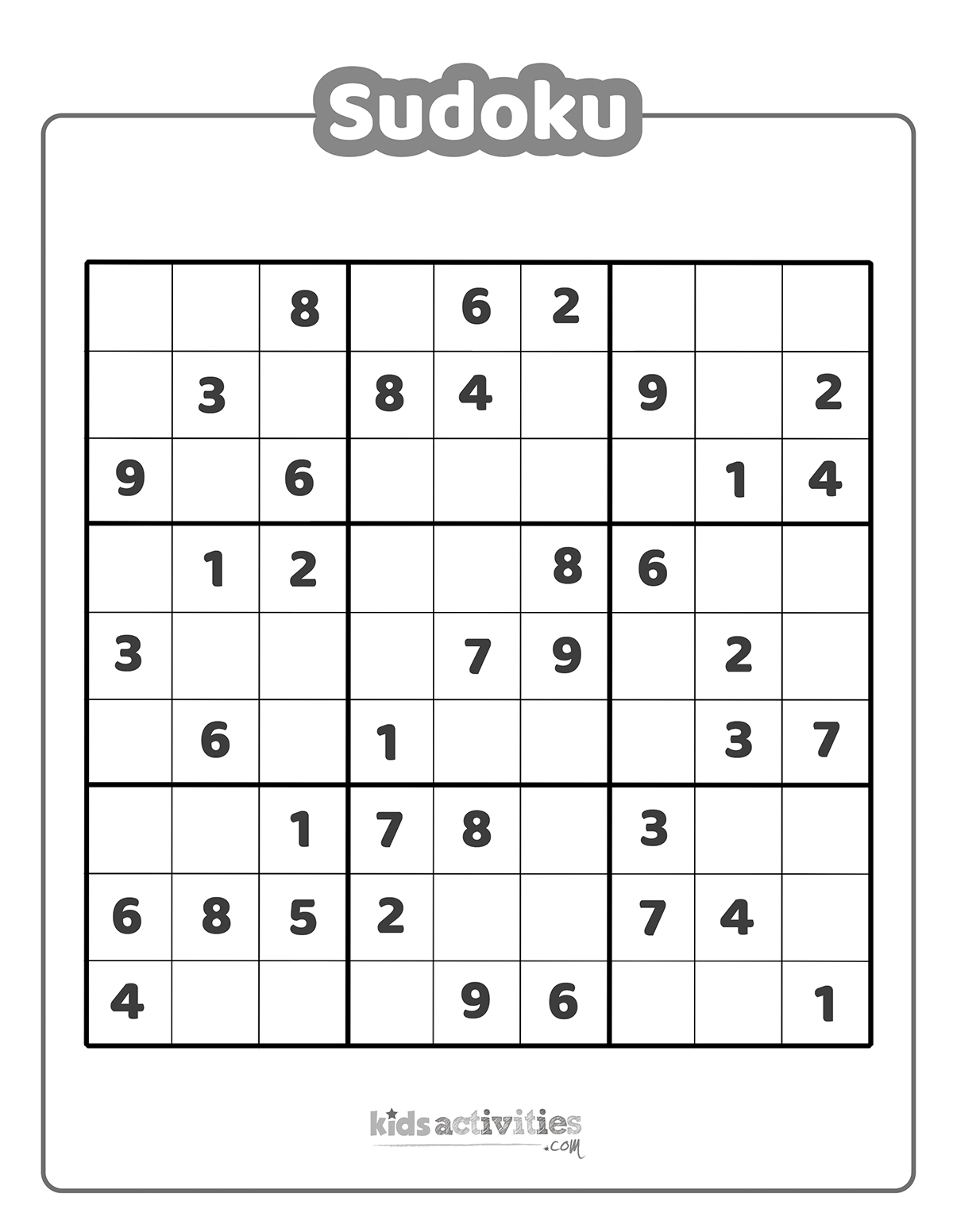 Easy And Hard Sudoku Printables Kids Activities Blog
