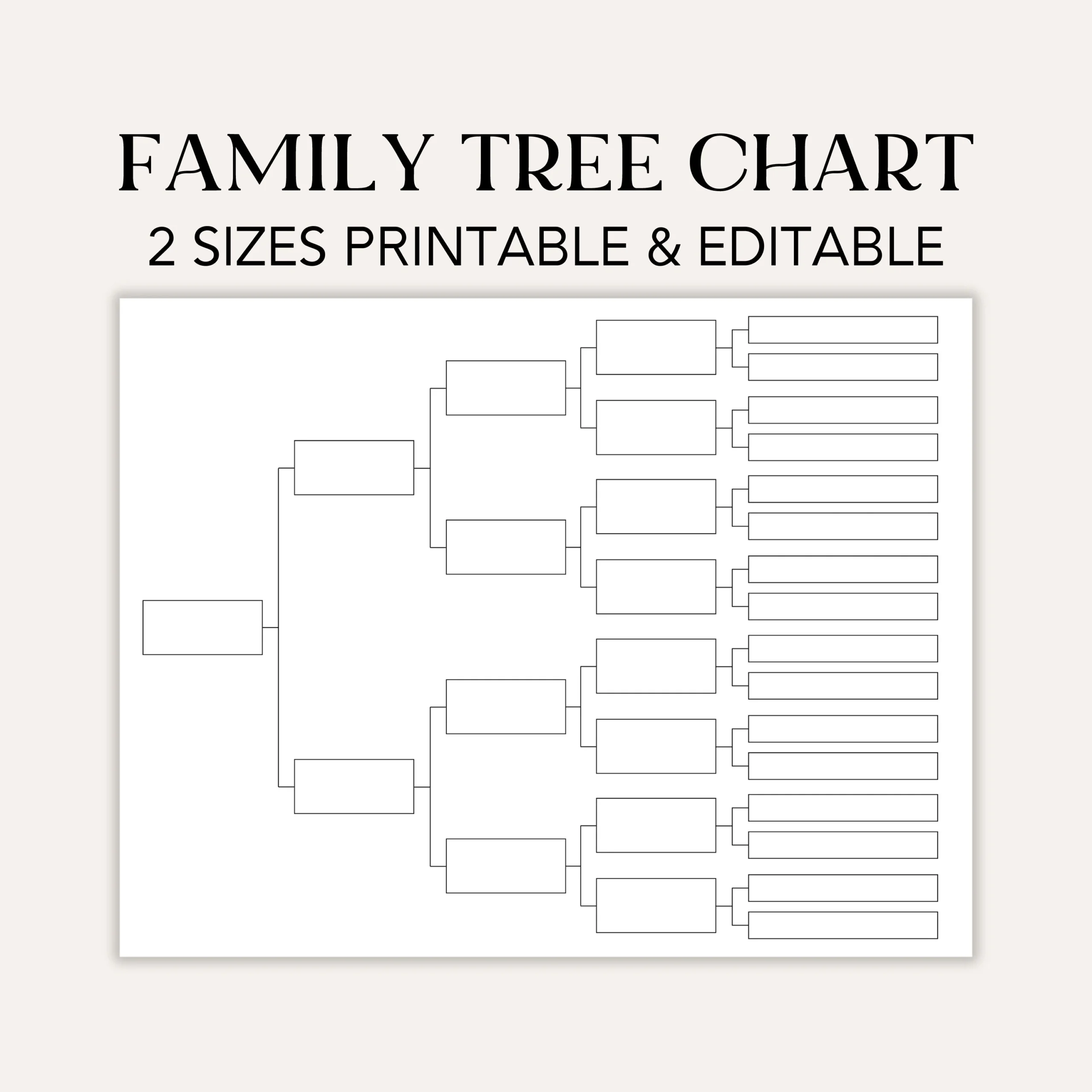 Printable Fillable Family Tree Chart