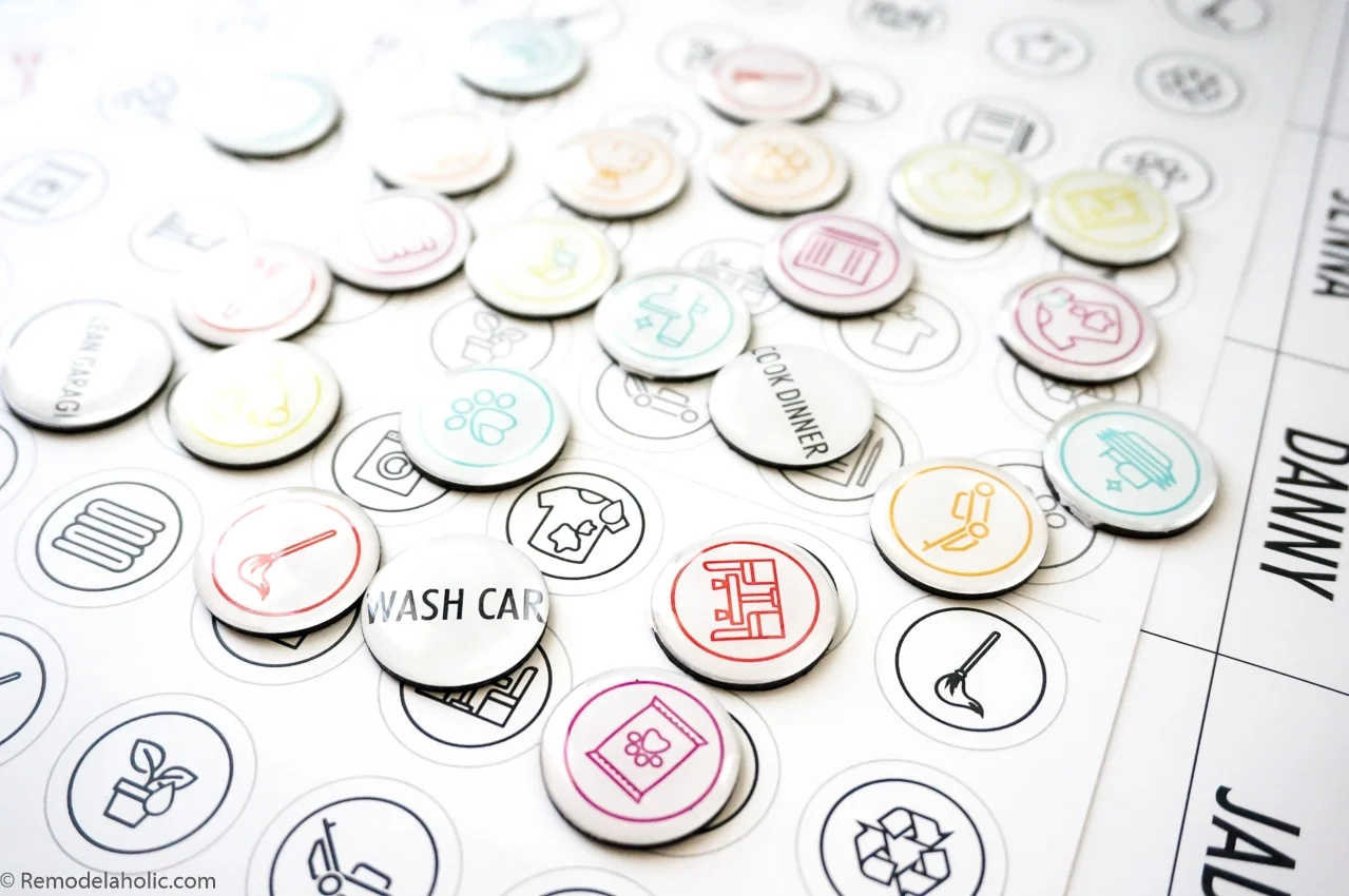 Editable Magnetic Chore Chart Printable For Kids Remodelaholic