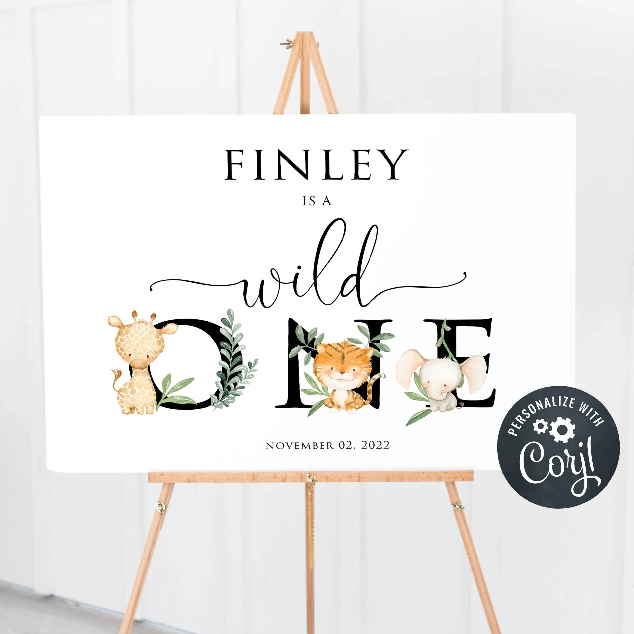 EDITABLE The Wild One Welcome Sign Wild One OhHappyPrintables