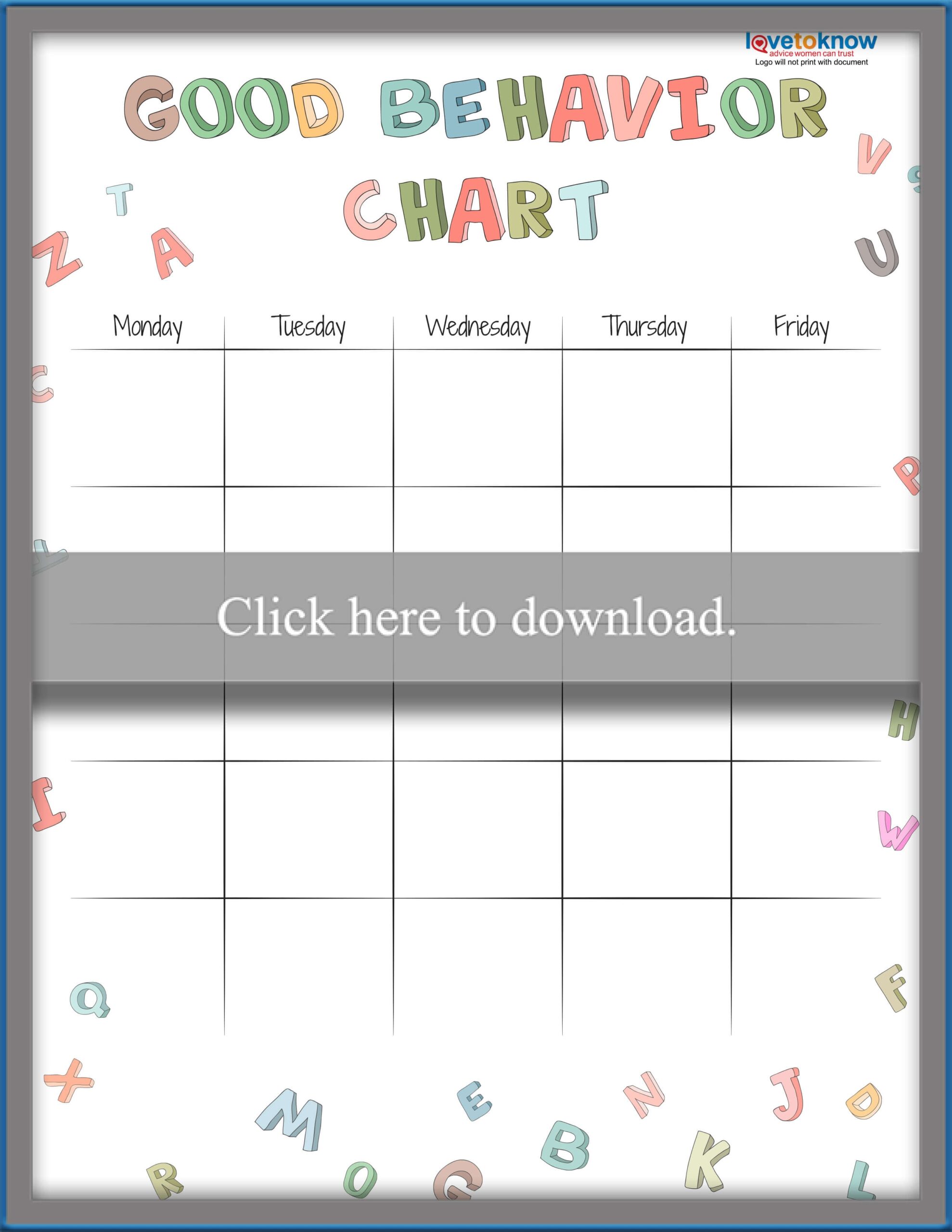 Generic Sticker Chart Printable