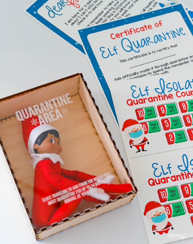 Free Printable Elf Quarantine Sign