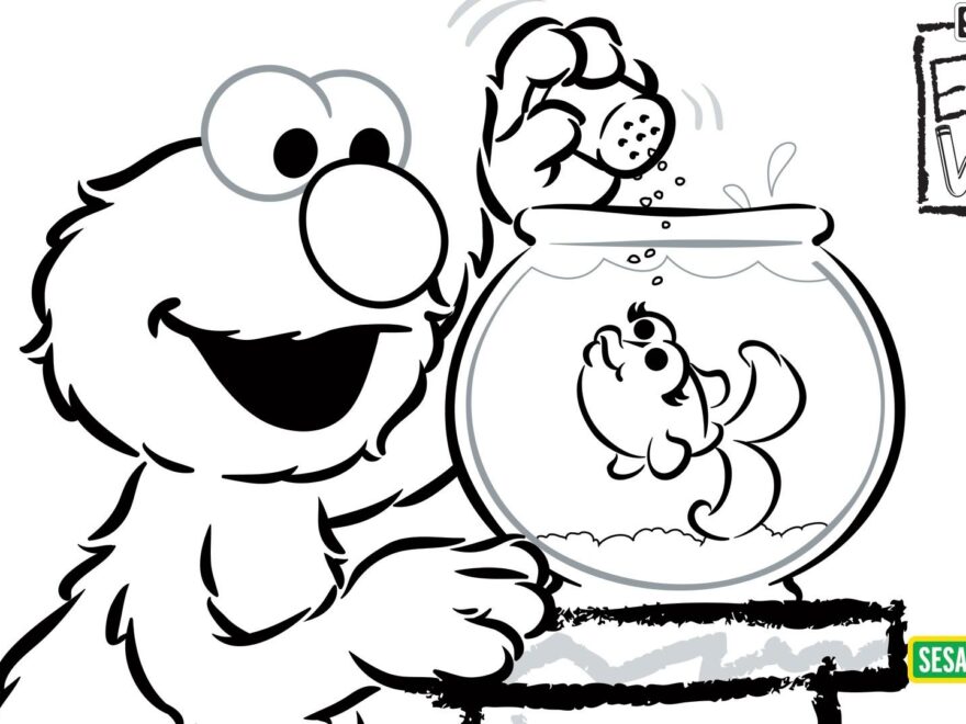 Elmo s World Coloring Page Printable Sesame Street PBS LearningMedia