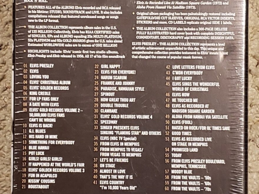 ELVIS PRESLEY The RCA Albums Collection 60 CD Factory Sealed Box Set 888751145627 EBay