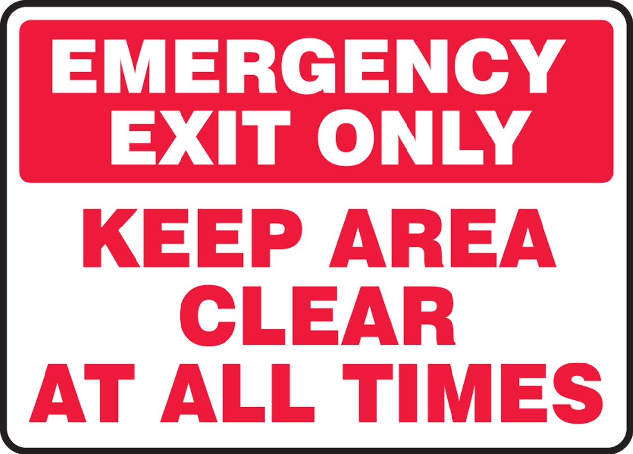 Emergency Exit Only Sign Printable Emergency Exit Only Sign Printable
