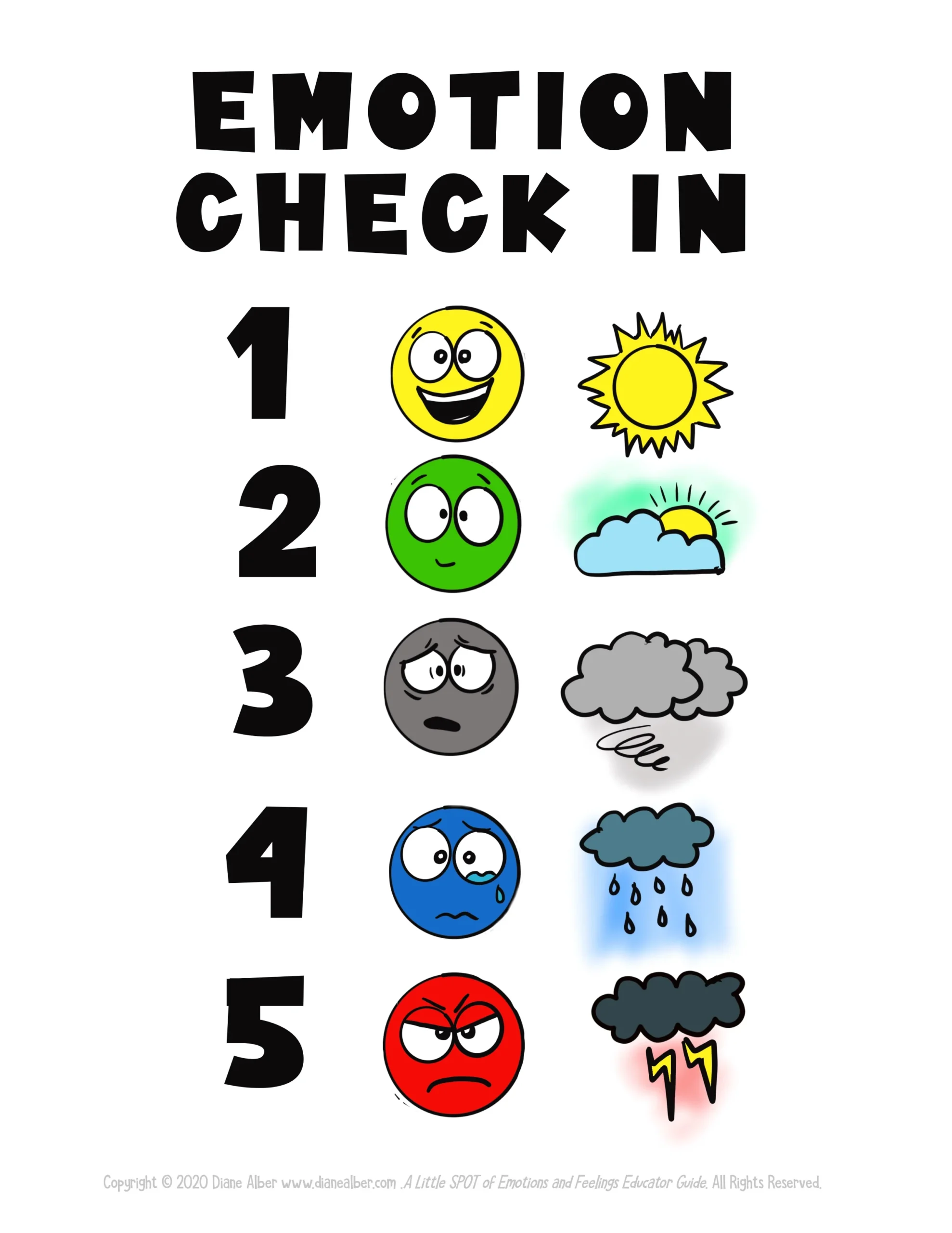 Emotion Check In Download Activity Printable Diane Alber