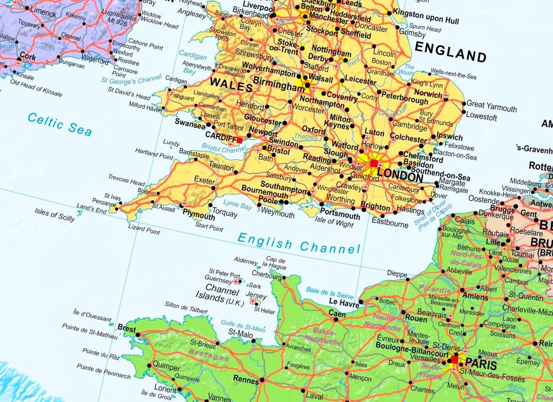 Map Of English Channel Printable Map Of English Channel Printable