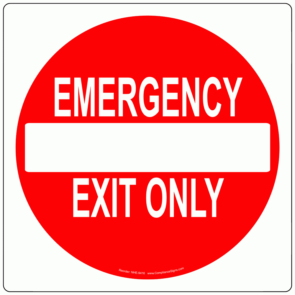 Enter Exit Emergency Exit Emergency Exit Only Sign Glow Red Enter Exit Emergency Exit Emergency Exit Only Sign Glow Red