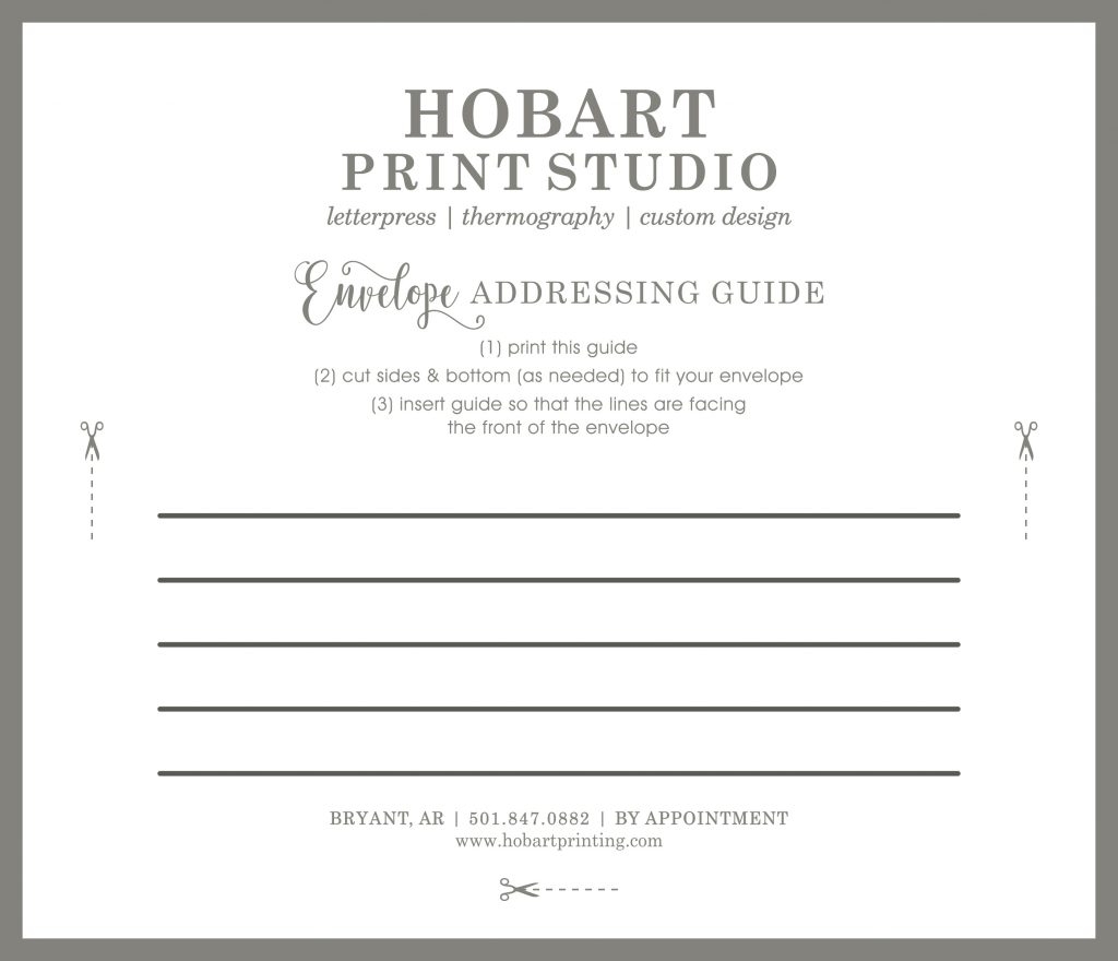 Envelope Addressing Etiquette HOBART PRINT STUDIO Envelope Addressing Etiquette HOBART PRINT STUDIO