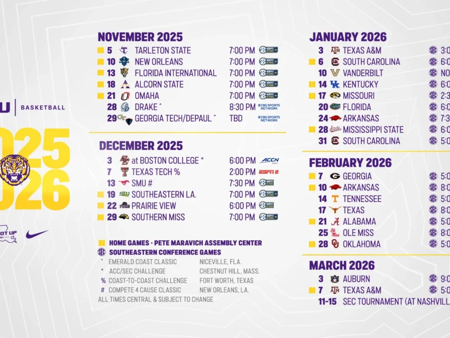 ESPN SEC Finalize Dates Times Networks For LSU Basketball LSU