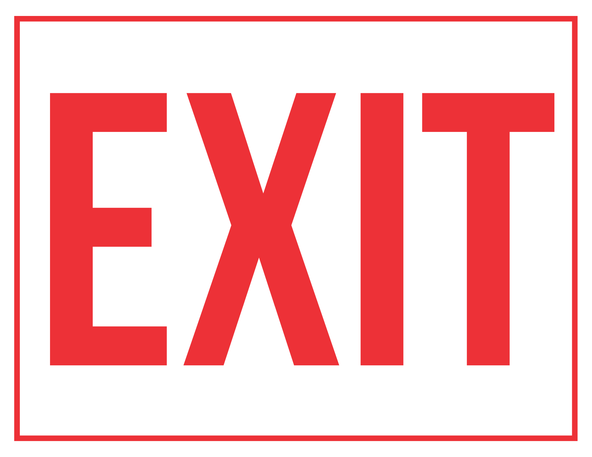 Exit Sign Printable Templates Free PDF Downloads Exit Sign Printable Templates Free PDF Downloads
