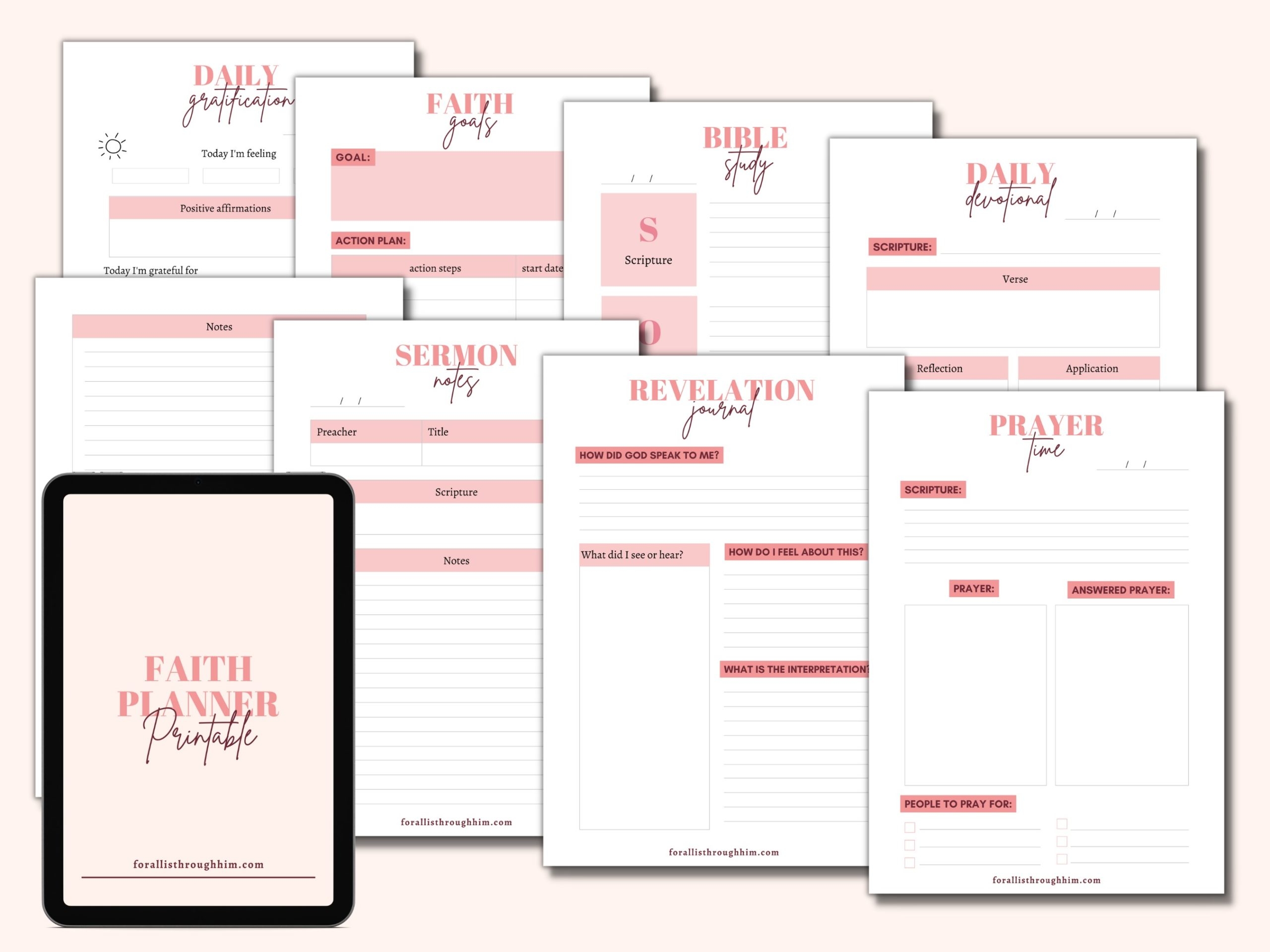 Faith Planner Printable For All Is Through Him