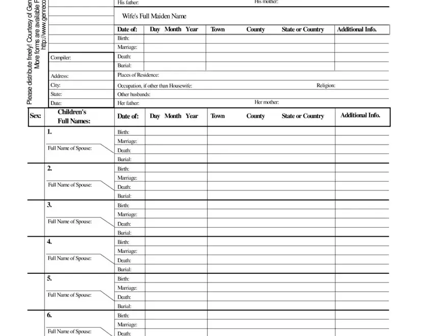 Family Group Sheet Fill Out Printable PDF Forms Online