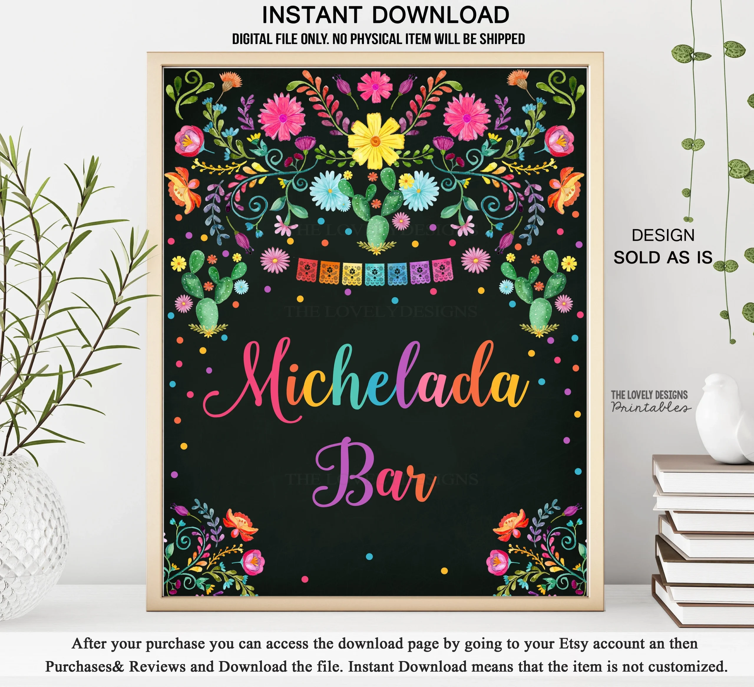 Fiesta Michelada Bar Sign Fiesta Mexican Chalkboard Fiesta Cactus Fiesta Baby Shower Cerveza Bar Cinco De Mayo Printable INSTANT DOWNLOAD Etsy