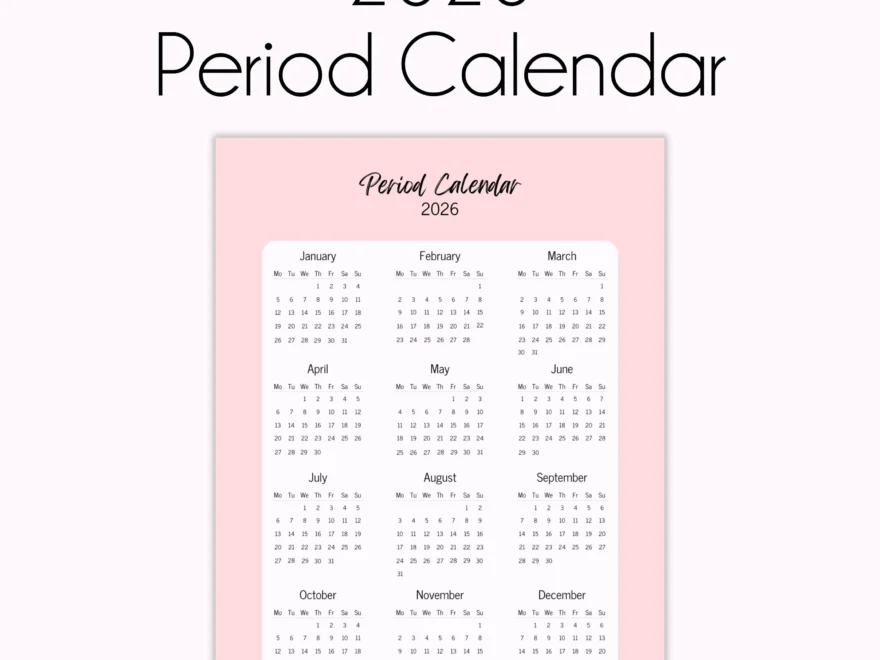 Floral Pink Period Tracker Period Journal Printable 2025 2026 Period Calendar Self Care Planner Symptom Tracker Ovulation Tracker Etsy Israel