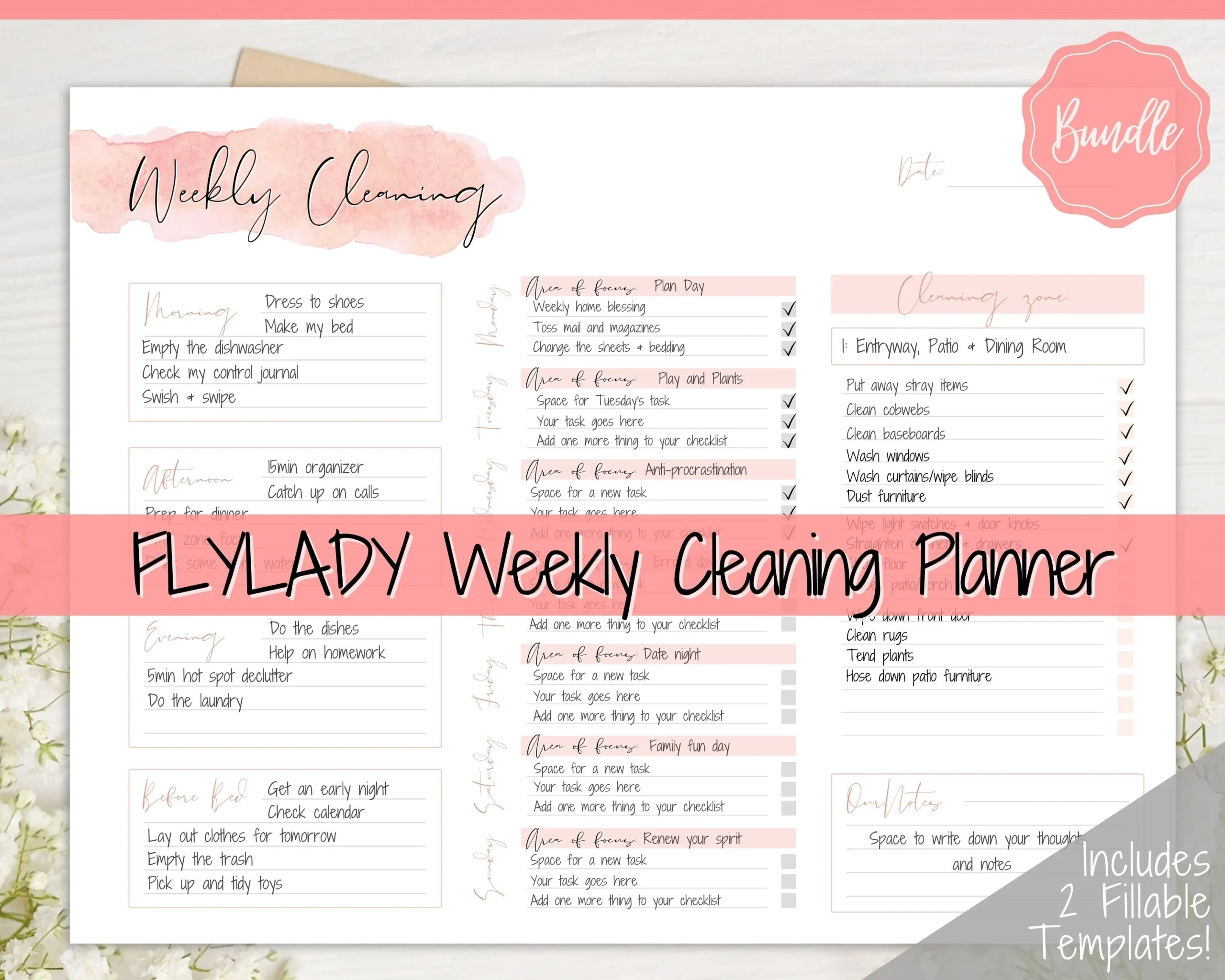 Flylady Cleaning Schedule Printable Flylady Cleaning Schedule Printable