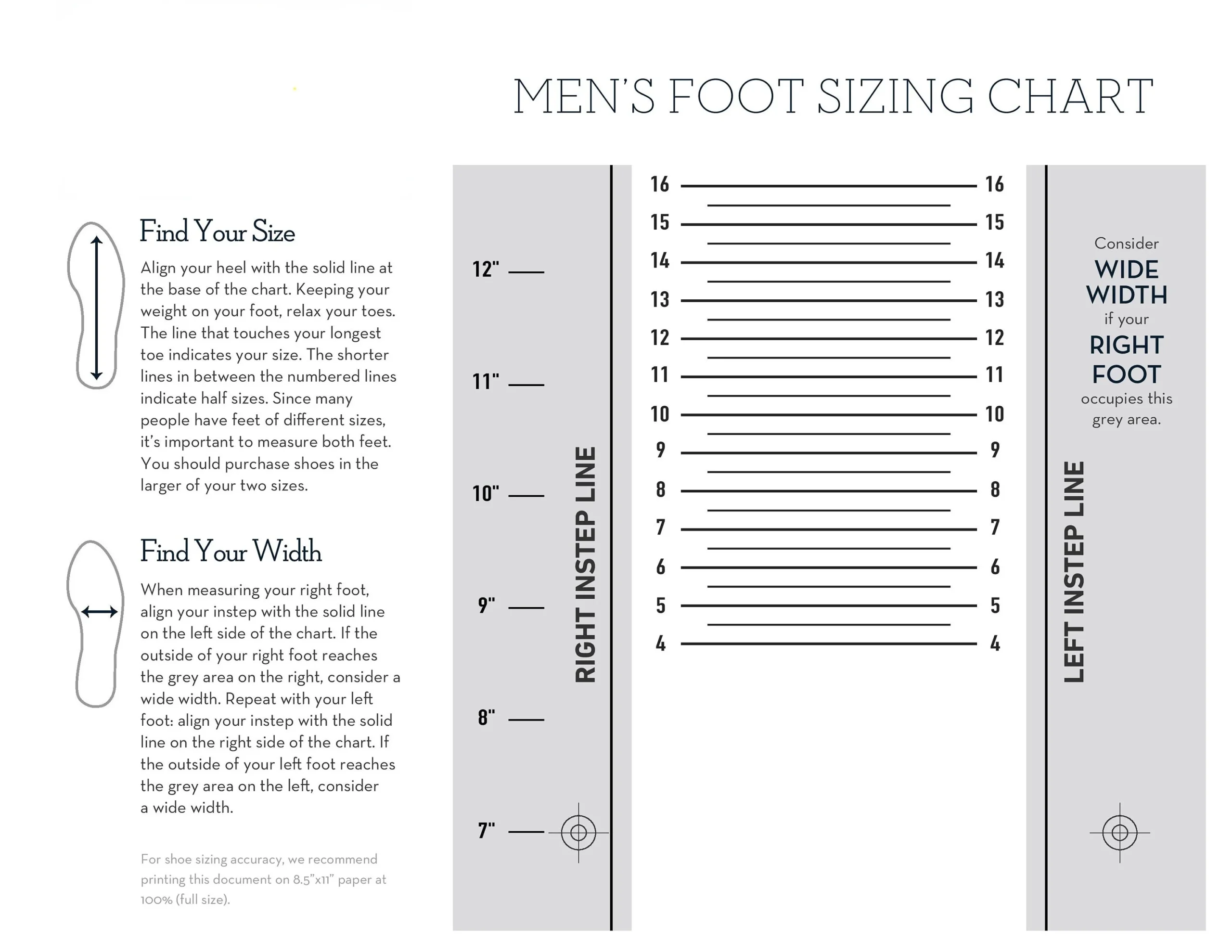 Foot Size Chart Women Men Kids Shoe Sizes digital Download Etsy