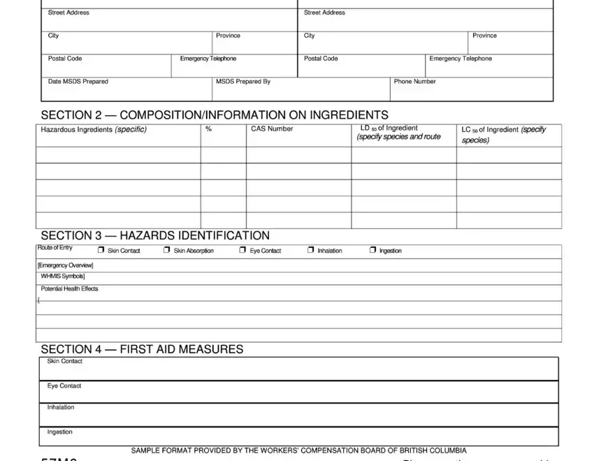 Form Material Safety Sheet Fill Out Printable PDF Forms Online