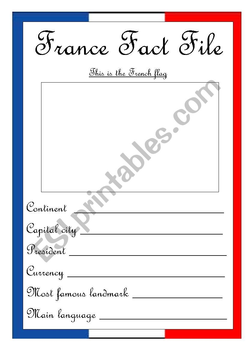 France Fact Sheet Printable France Fact Sheet Printable