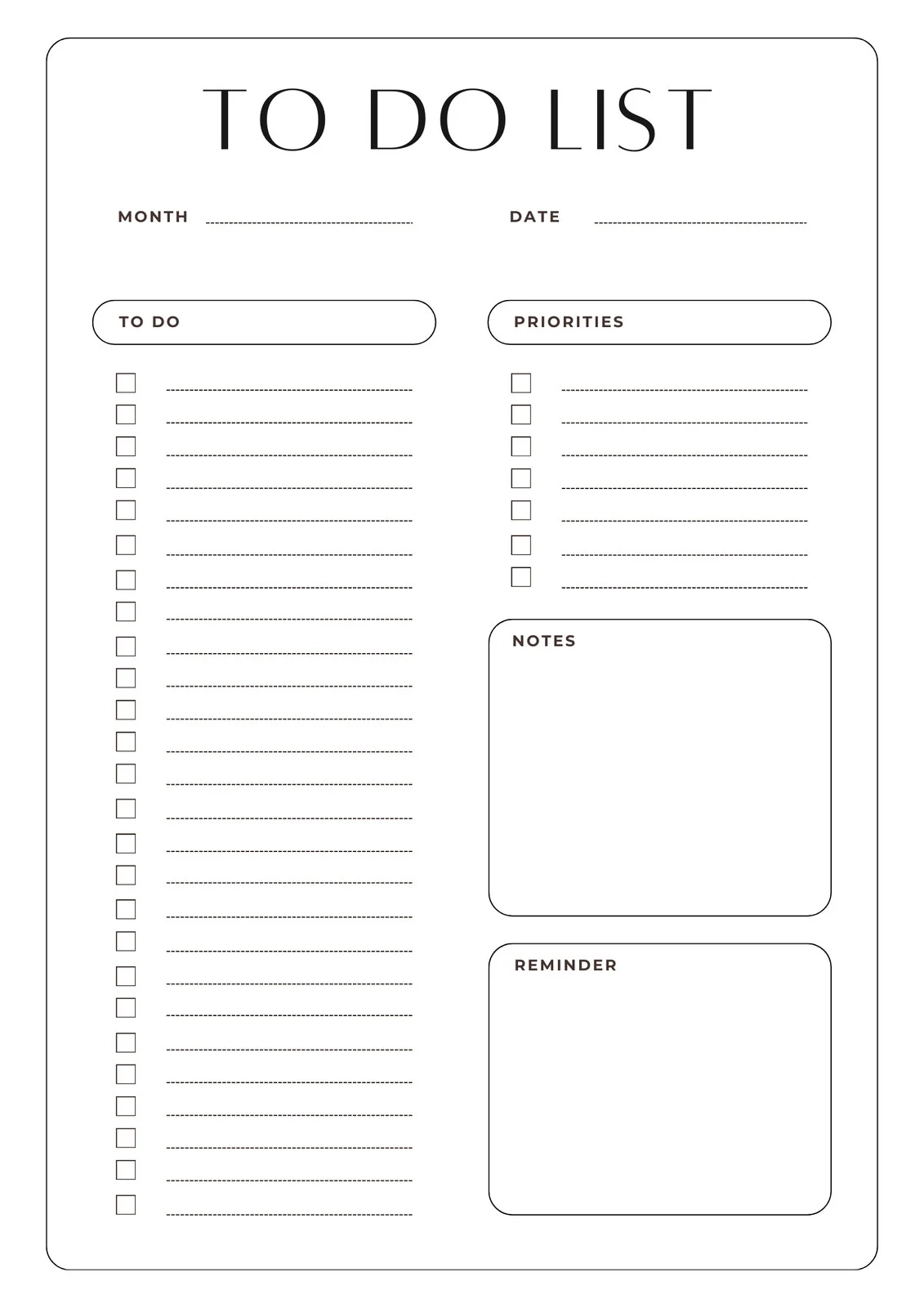 Cute To Do List Template Printable Cute To Do List Template Printable
