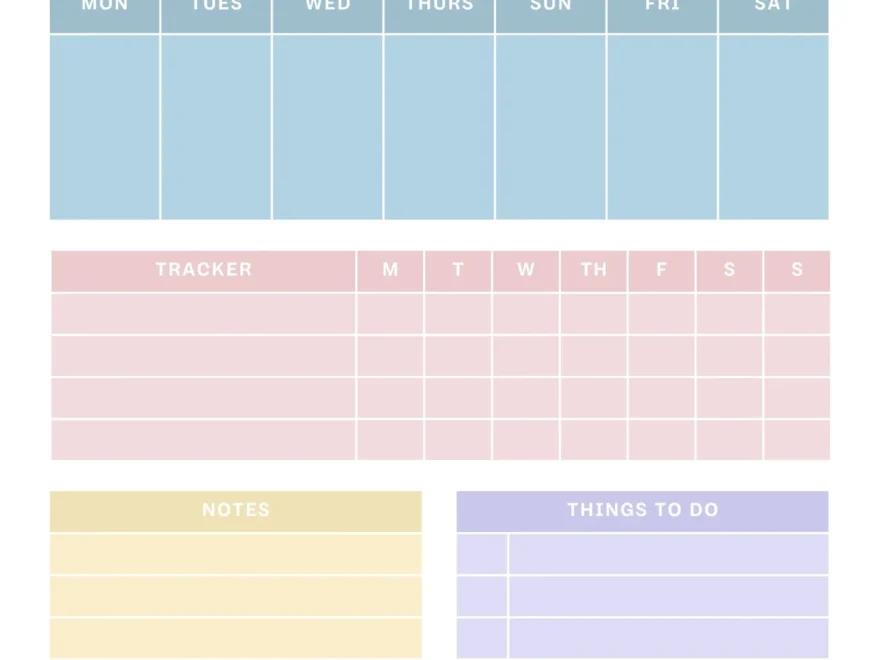 Free And Customizable Weekly Planner Templates Canva