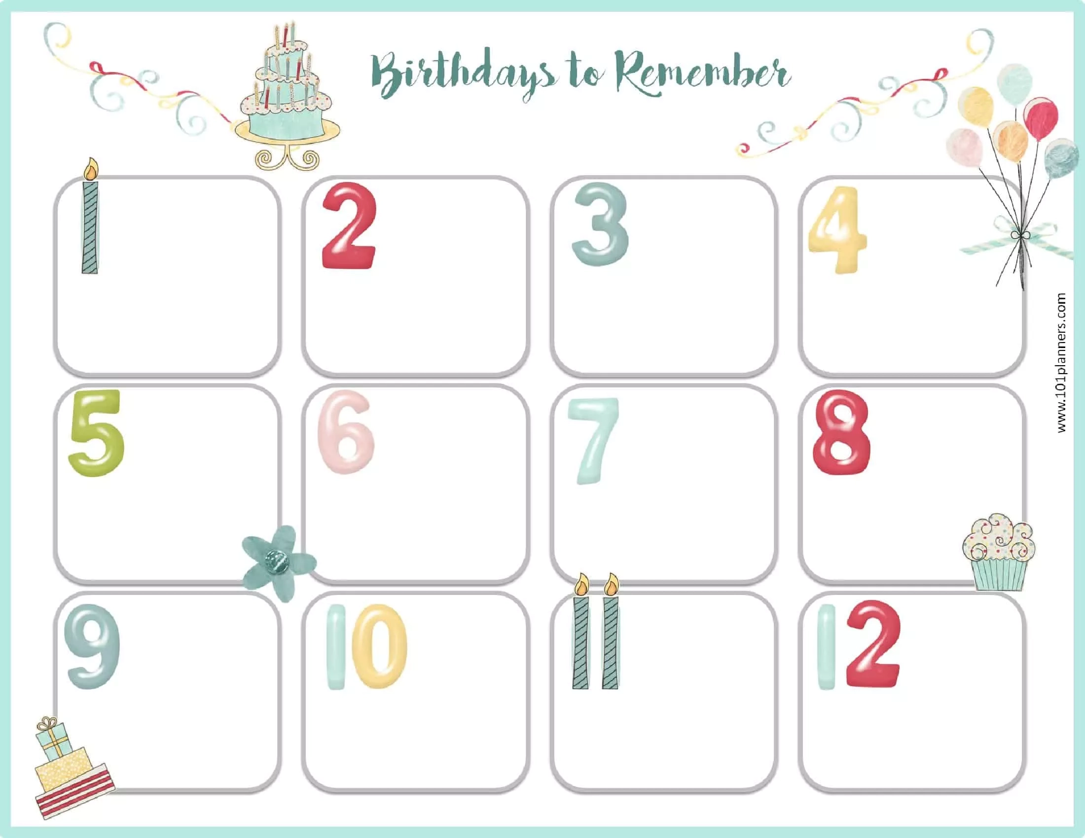 Free Birthday Calendar Template Printable Customizable Free Birthday Calendar Template Printable Customizable