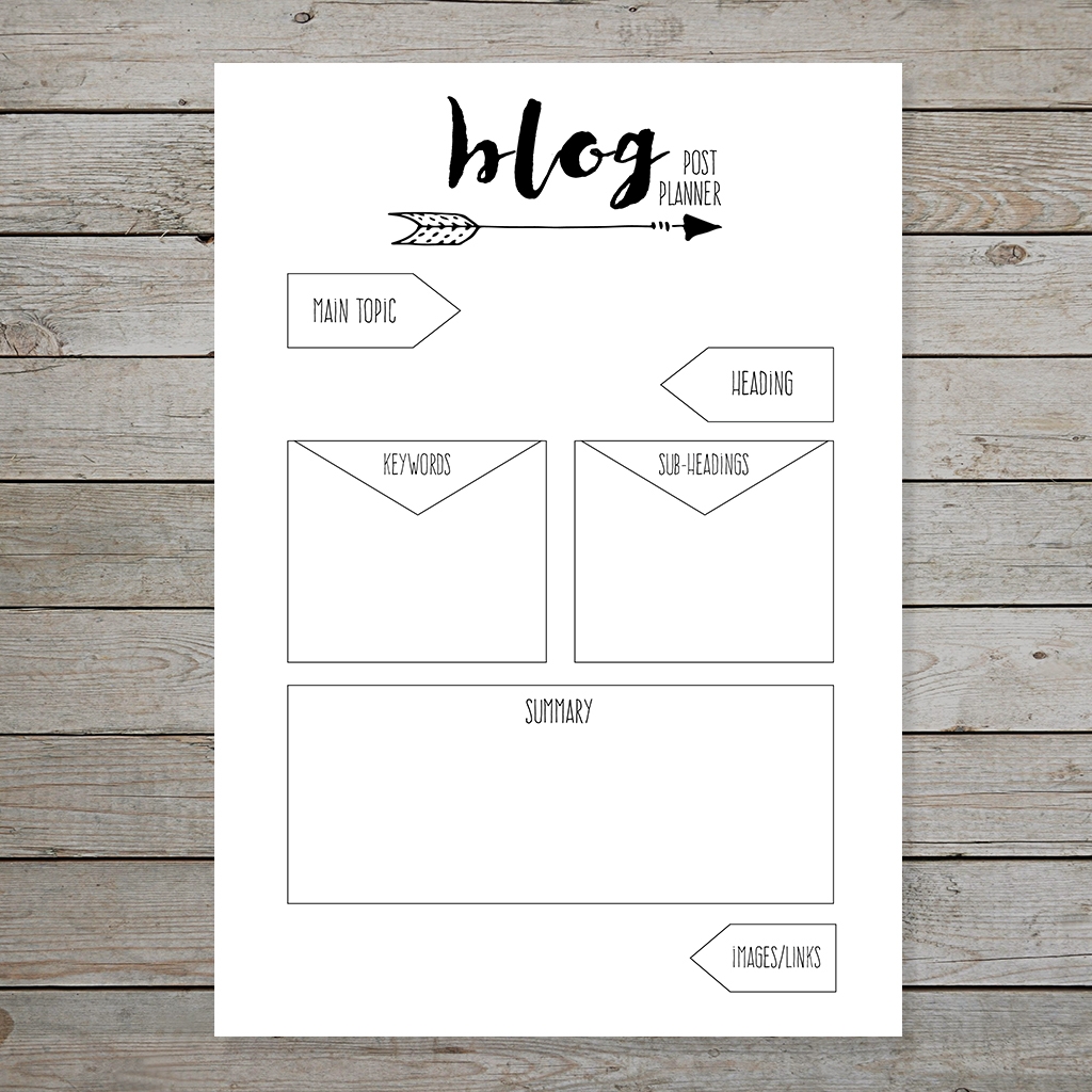 Free Bullet Journal Printable Blog Planner Layouts Instant Download