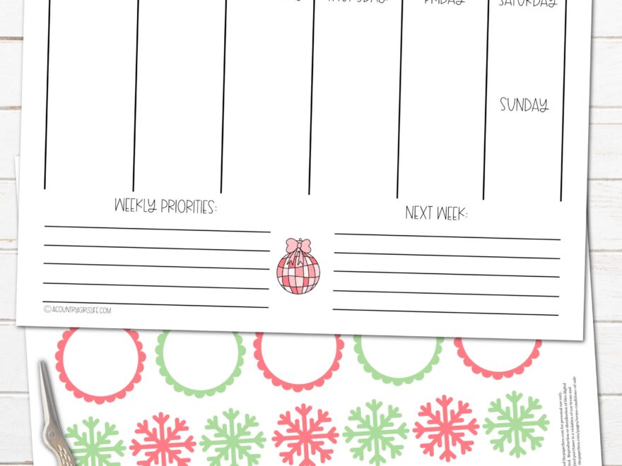 FREE Christmas Planner A Country Girl s Life