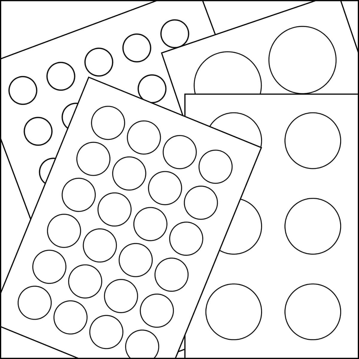 Printable 1 Inch Circle Coloring Sheet Printable 1 Inch Circle Coloring Sheet