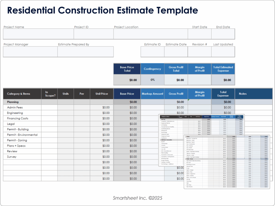 Free Construction Estimate Templates
