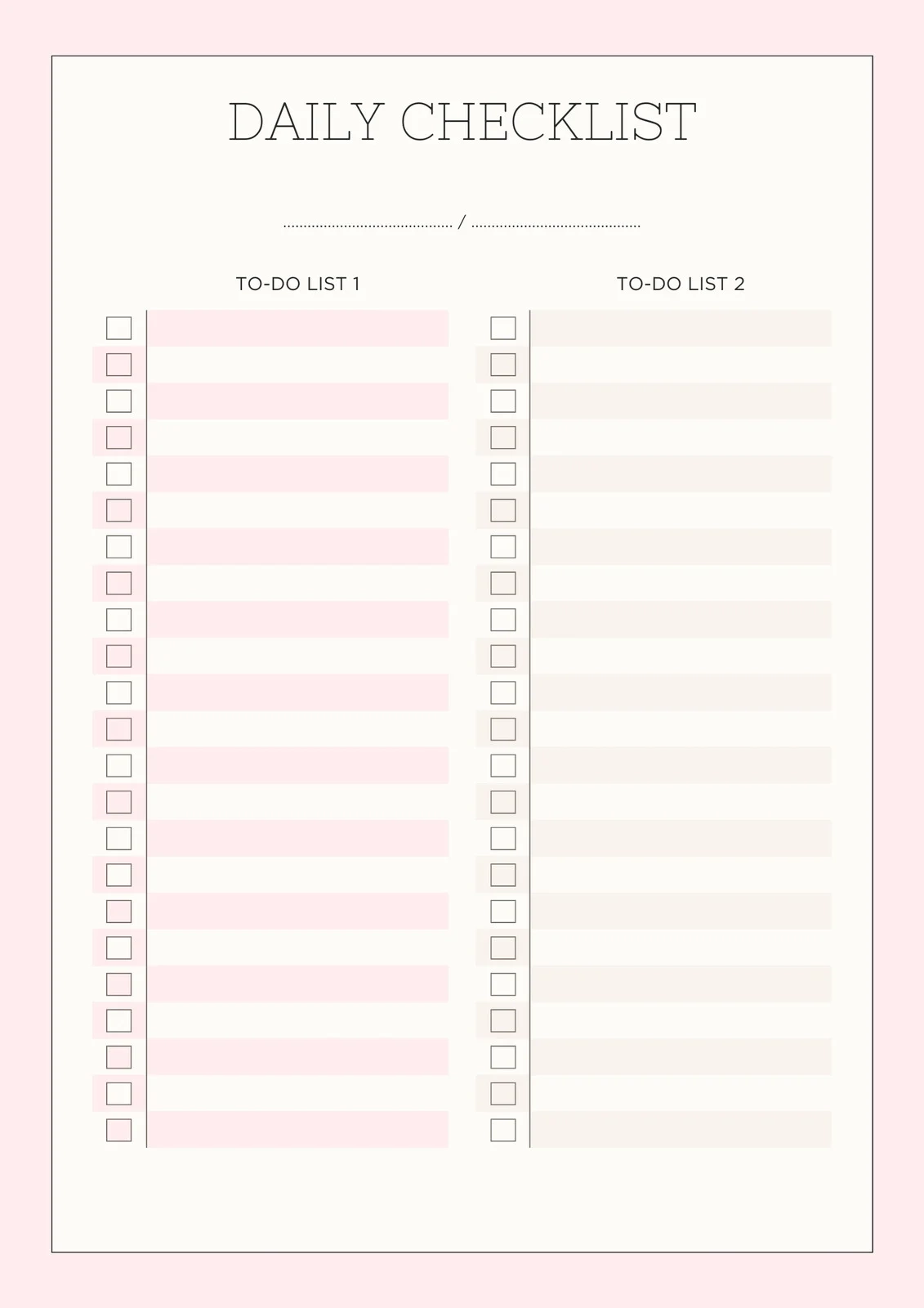 Free Custom Downloadable Checklist Templates Canva Free Custom Downloadable Checklist Templates Canva