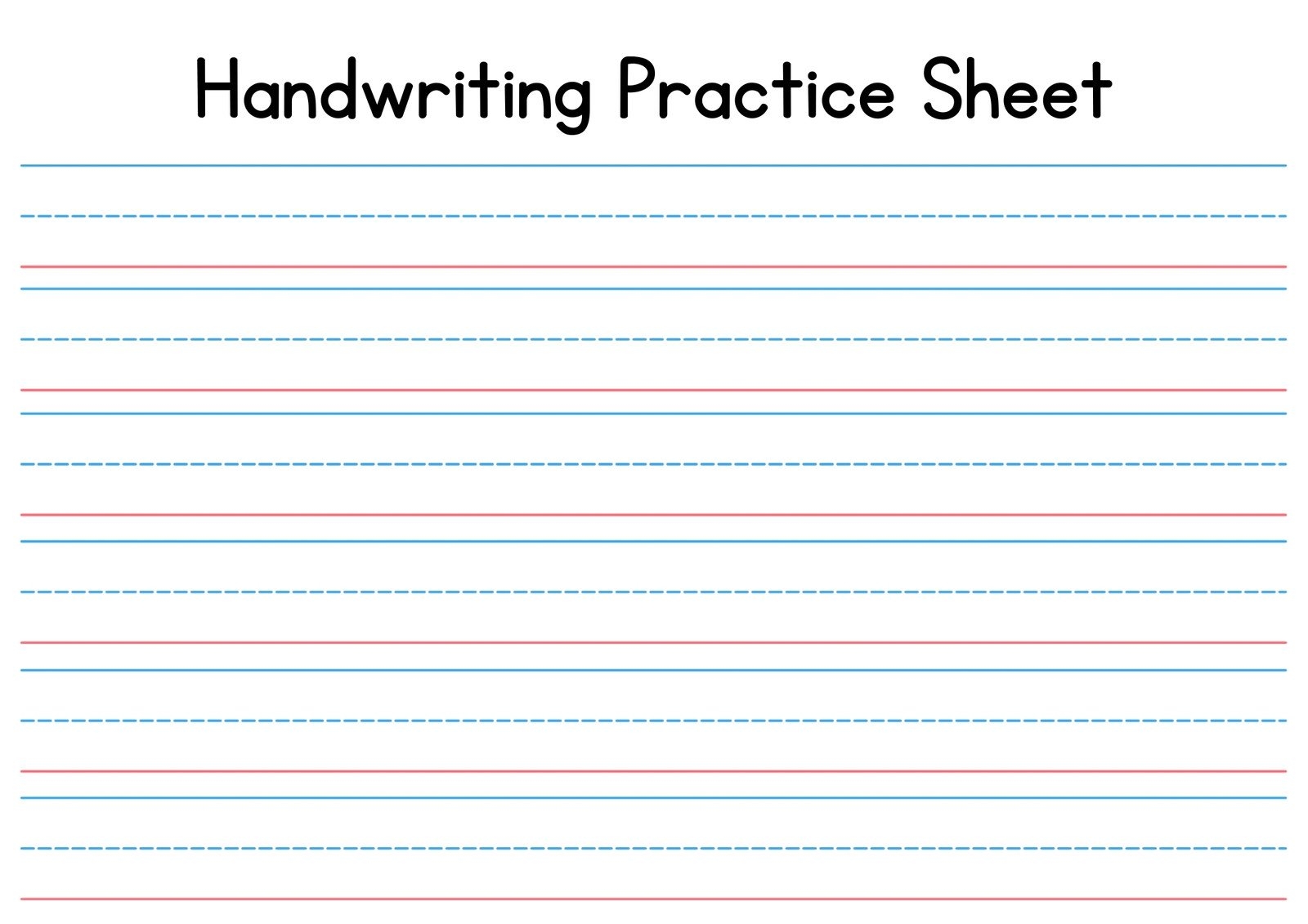 Penmanship Practice Sheets Printable Penmanship Practice Sheets Printable