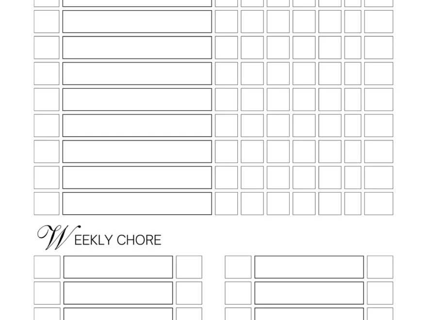 Free Customizable Chore Chart Templates To Print Canva