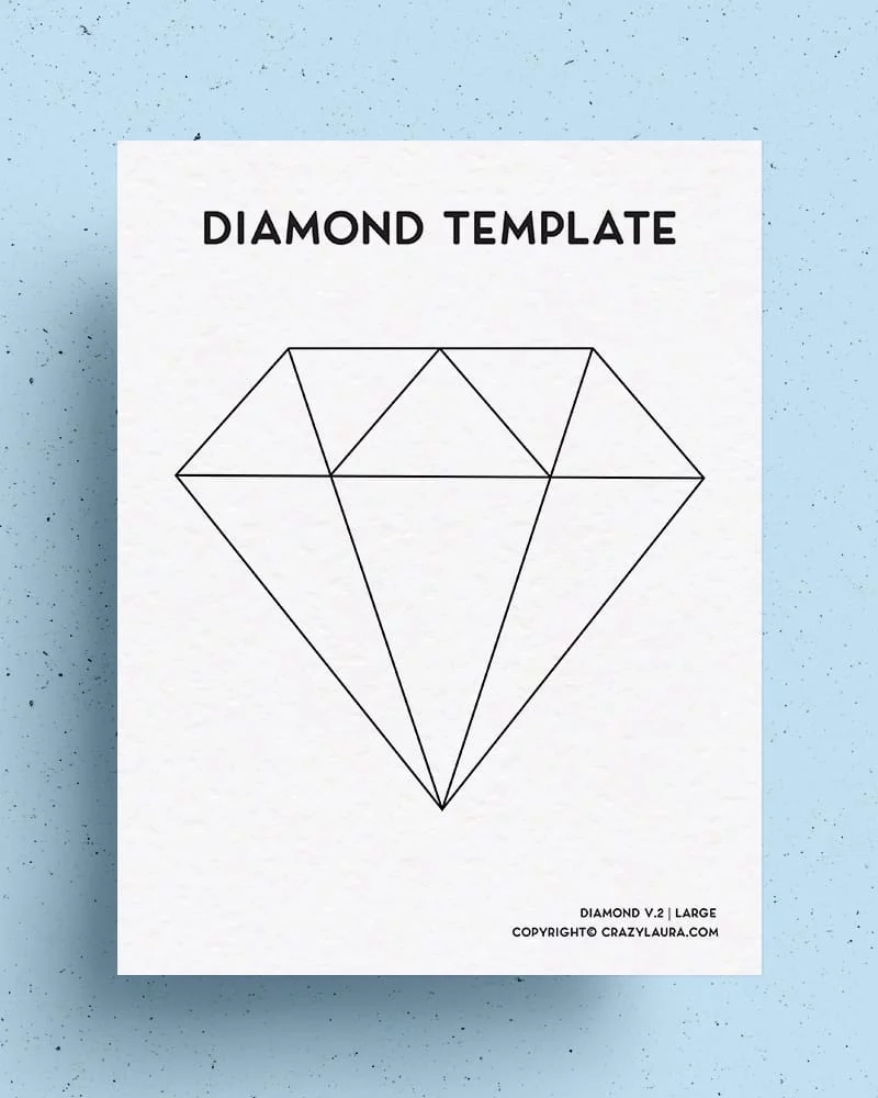 Free Diamond Template Outline Printable Sheets Crazy Laura Free Diamond Template Outline Printable Sheets Crazy Laura