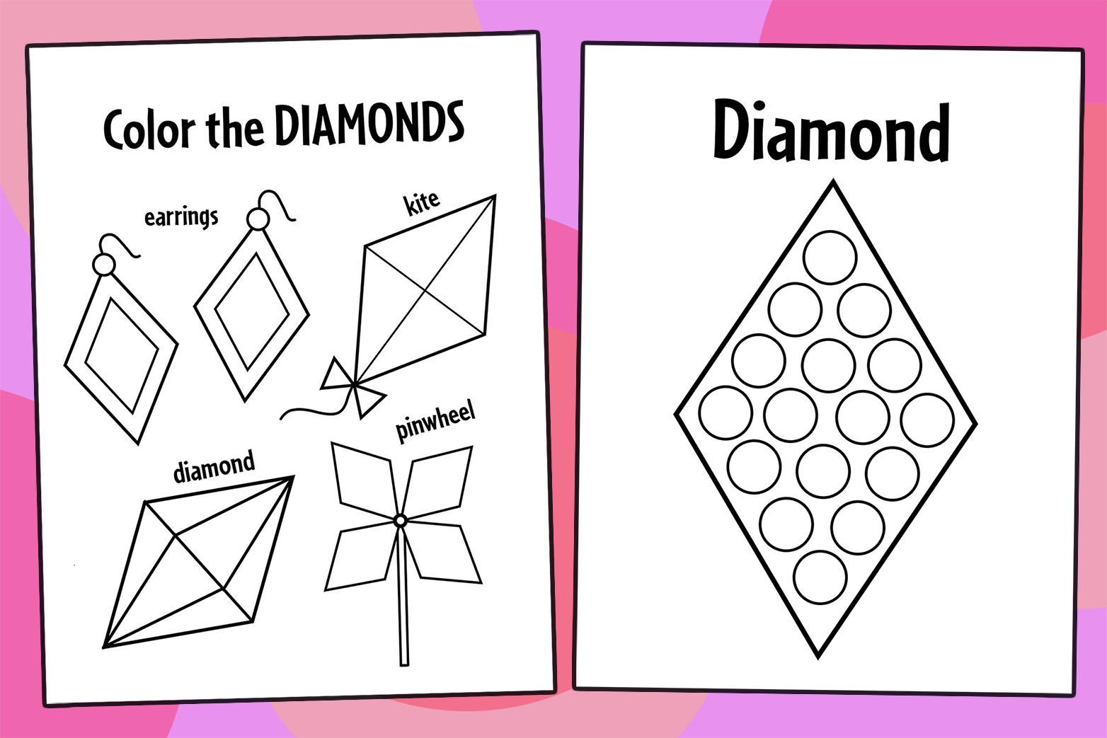 Free Diamond Worksheets For Preschool The Hollydog Blog Free Diamond Worksheets For Preschool The Hollydog Blog
