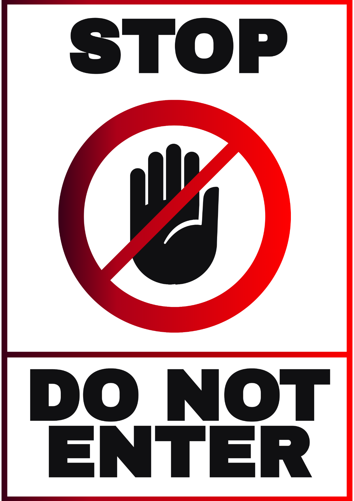 Free Do Not Enter Sign Template To Edit Online