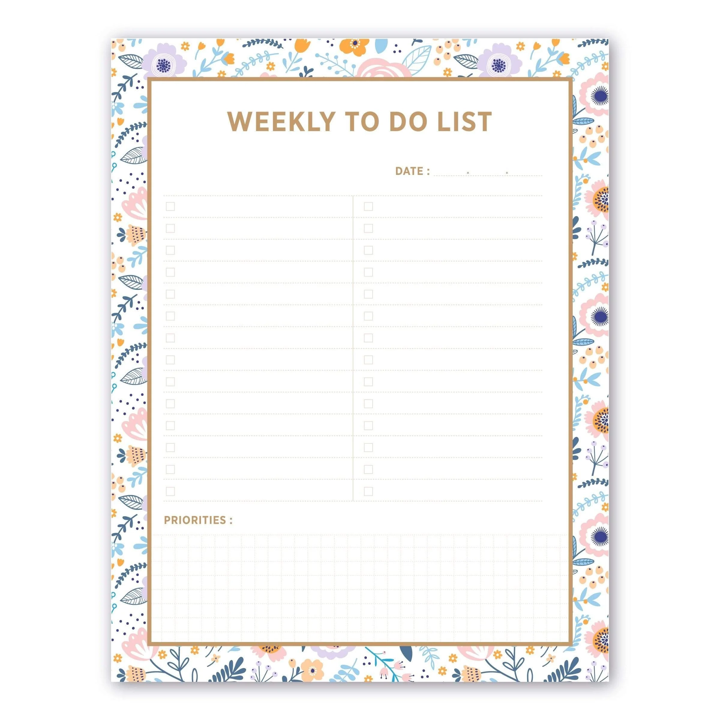 Free Download Printable Floral Weekly To Do List Hellooriday